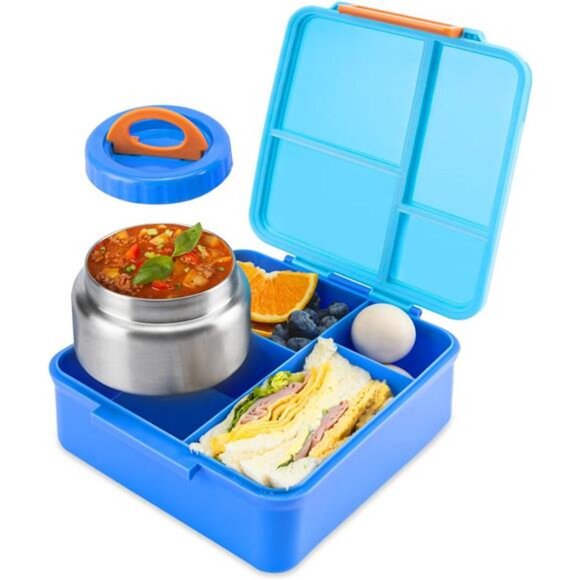 Bento Lunch Box for Kids With 8oz Soup Thermo,Leak-proof Lunch Containers - Picture 1 of 8